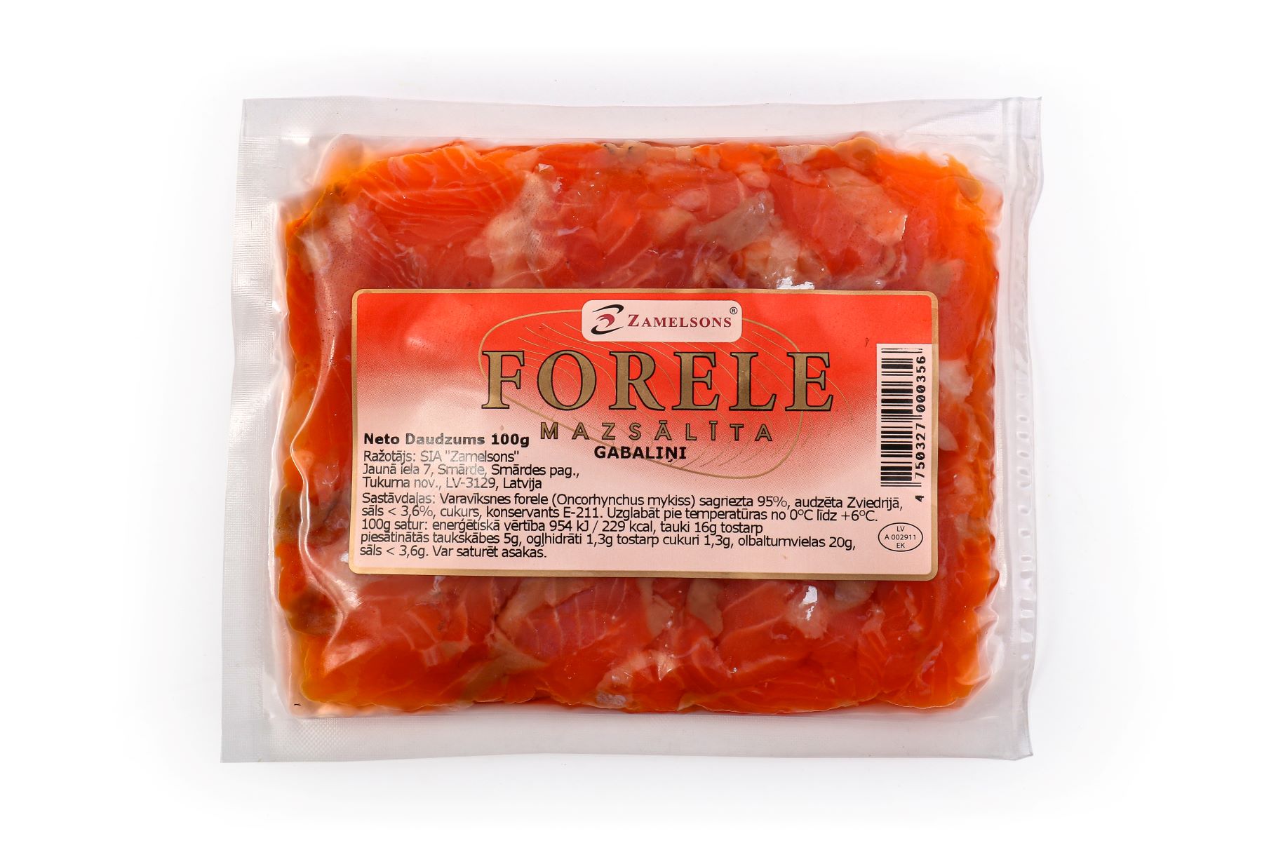 Mazsālīta forele 100 g