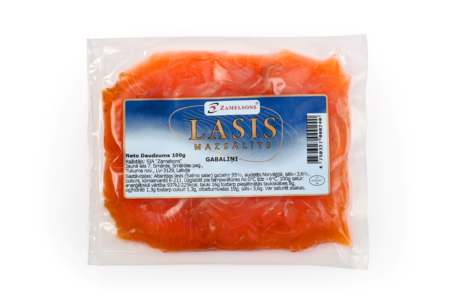 Mazsālīts lasis 100 g