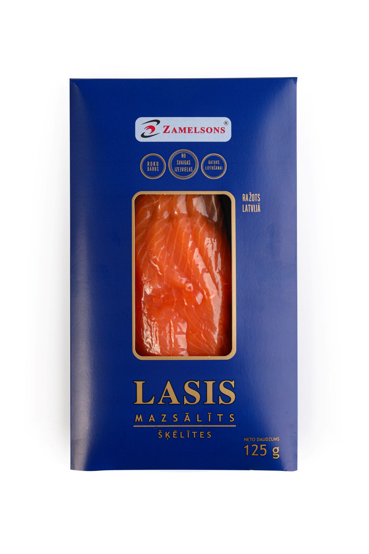 Mazsālīts lasis šķēlītēs 125 g